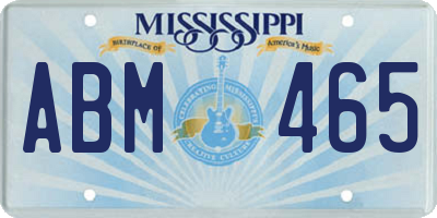 MS license plate ABM465