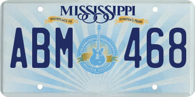 MS license plate ABM468