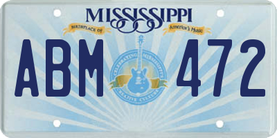 MS license plate ABM472