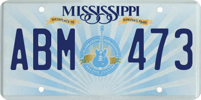 MS license plate ABM473