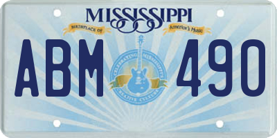 MS license plate ABM490