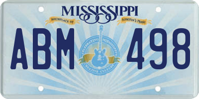 MS license plate ABM498