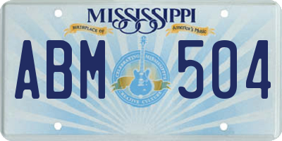 MS license plate ABM504