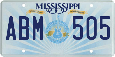 MS license plate ABM505