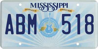 MS license plate ABM518