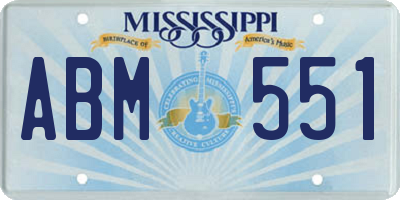 MS license plate ABM551
