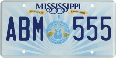 MS license plate ABM555