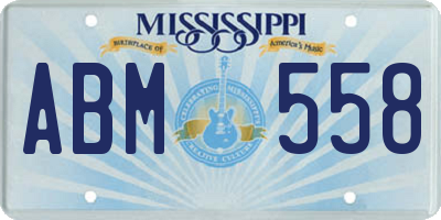 MS license plate ABM558