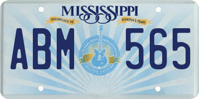 MS license plate ABM565