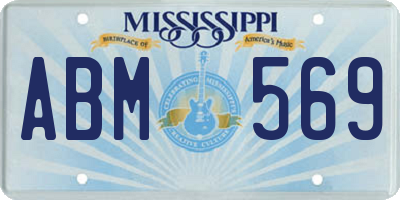 MS license plate ABM569