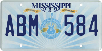 MS license plate ABM584