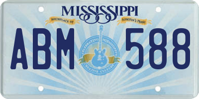 MS license plate ABM588