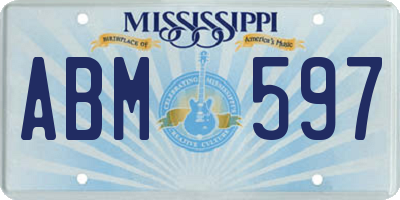 MS license plate ABM597