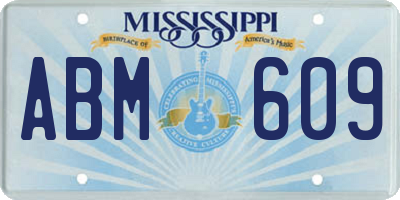 MS license plate ABM609