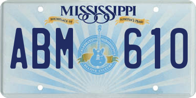 MS license plate ABM610