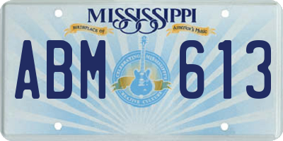 MS license plate ABM613