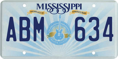 MS license plate ABM634