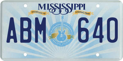 MS license plate ABM640