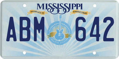 MS license plate ABM642