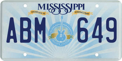 MS license plate ABM649