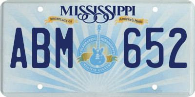 MS license plate ABM652