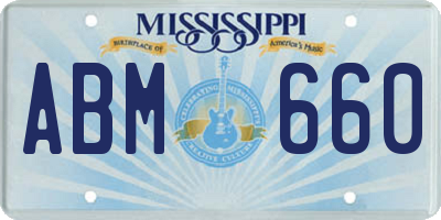 MS license plate ABM660