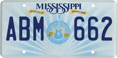 MS license plate ABM662
