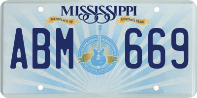 MS license plate ABM669