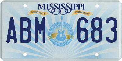 MS license plate ABM683
