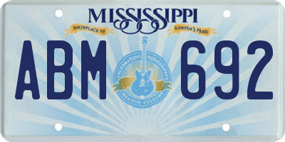 MS license plate ABM692