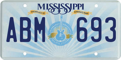 MS license plate ABM693