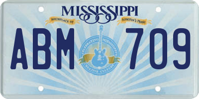 MS license plate ABM709