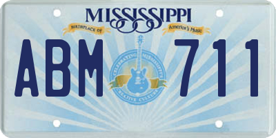 MS license plate ABM711