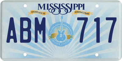 MS license plate ABM717