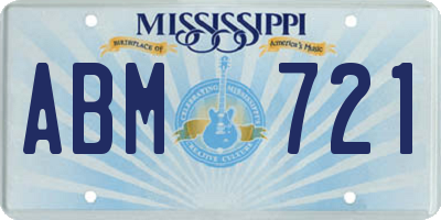 MS license plate ABM721