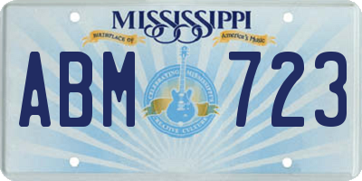 MS license plate ABM723