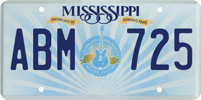 MS license plate ABM725