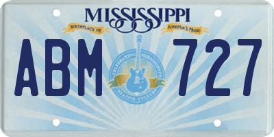 MS license plate ABM727