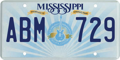 MS license plate ABM729