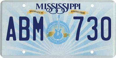 MS license plate ABM730