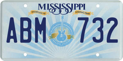 MS license plate ABM732