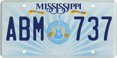 MS license plate ABM737