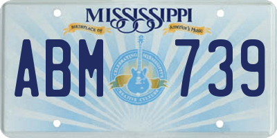 MS license plate ABM739