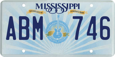 MS license plate ABM746