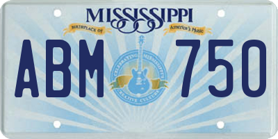 MS license plate ABM750