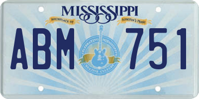 MS license plate ABM751