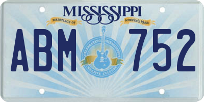 MS license plate ABM752