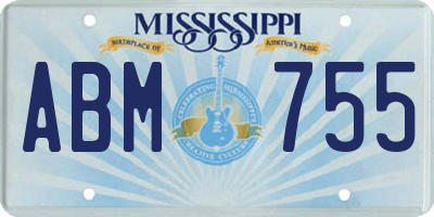 MS license plate ABM755