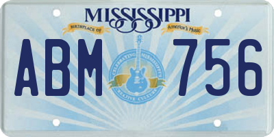 MS license plate ABM756