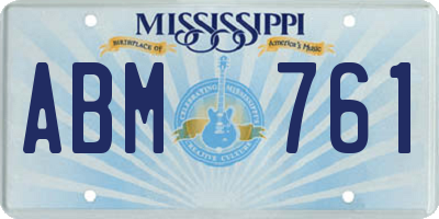 MS license plate ABM761